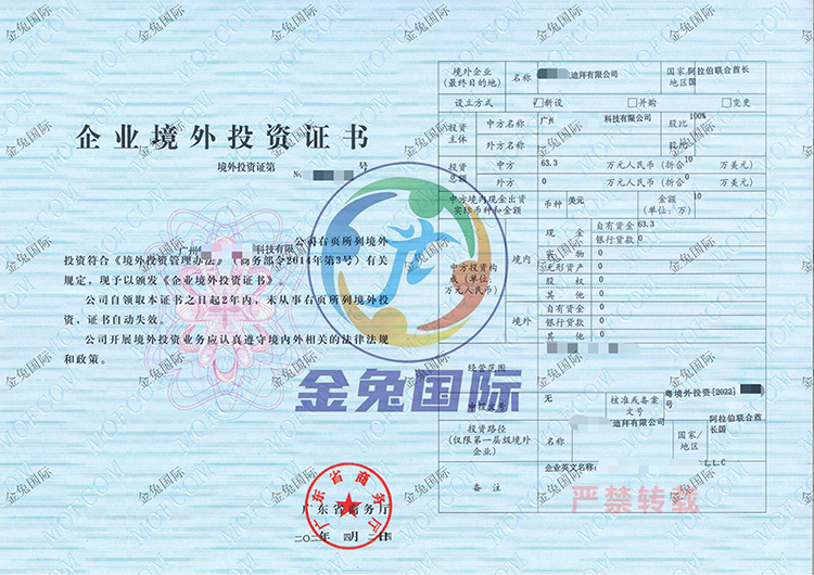 广州ODI境外投资备案成功案例