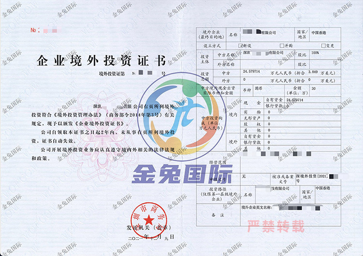 深圳ODI境外投资备案成功案例